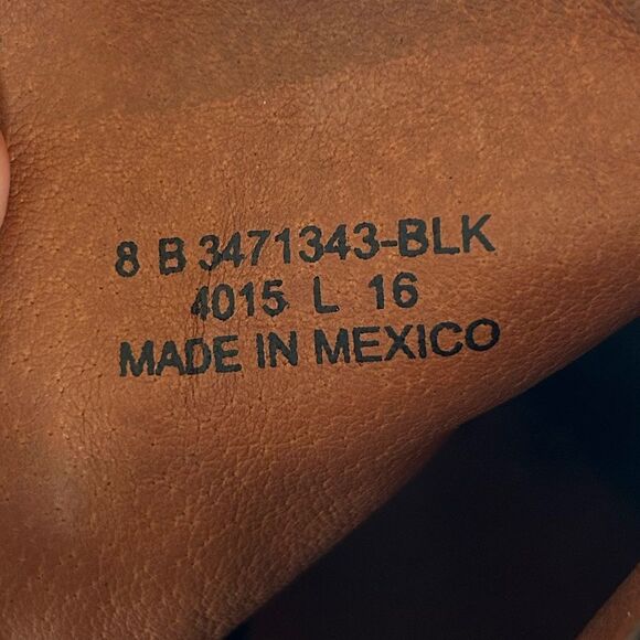 Frye Courtney Slingback black peep toe heeled sandals size 8 B - Picture 11 of 12